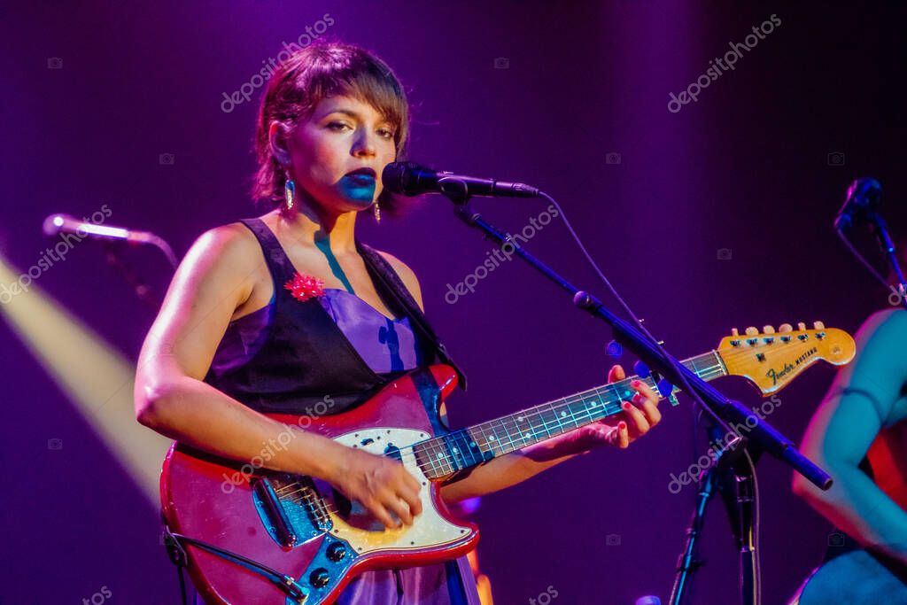 Norah Jones performing on stage during  music concert